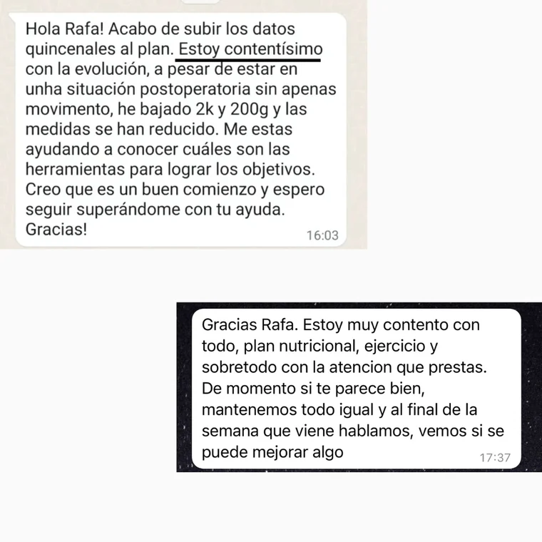 Conversación de WhatsApp real con un cliente del programa (5 de 6)